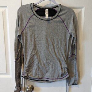 Lucy Women's Lucy Tech Activewear Top Black & White Striped Size Med